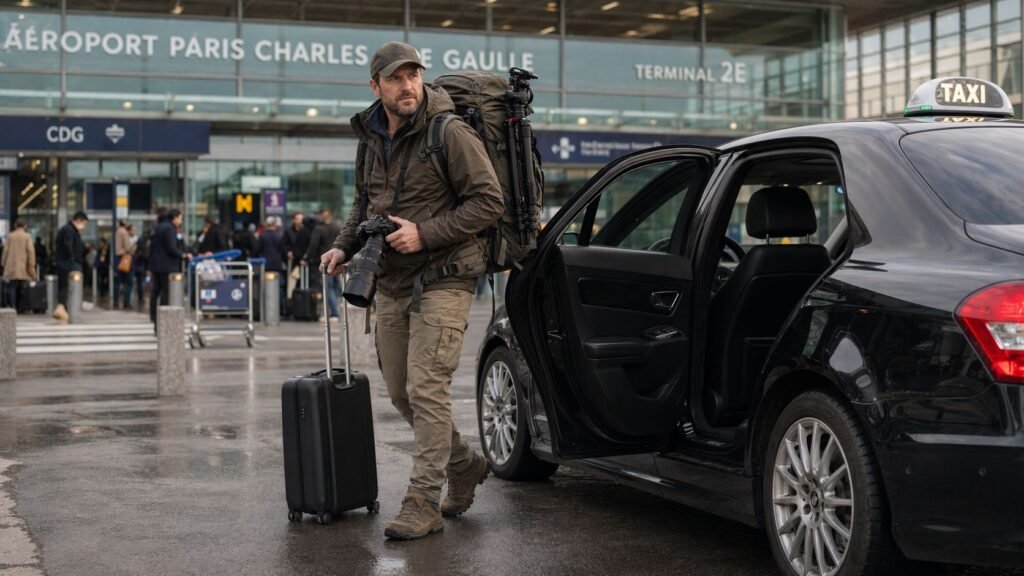 photographe en aéroport pour un voyage photo