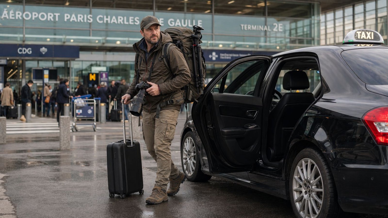 photographe en aéroport pour un voyage photo