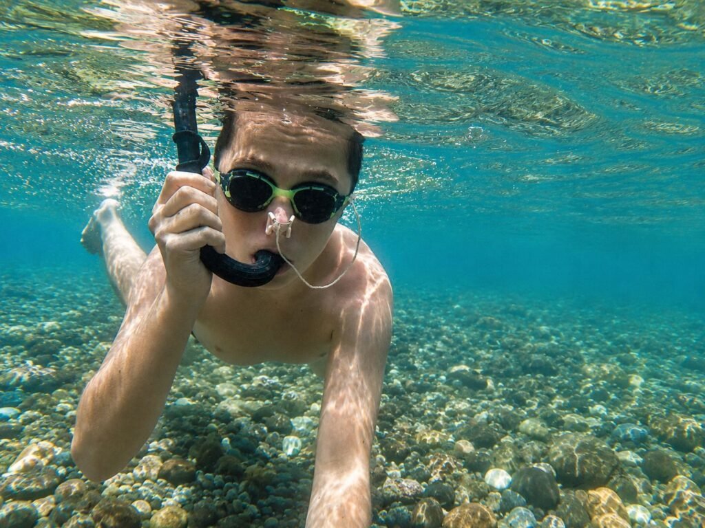 Photo de mon fils, réalisé avec un Canon PowerShot G1X avec boîtier étanche